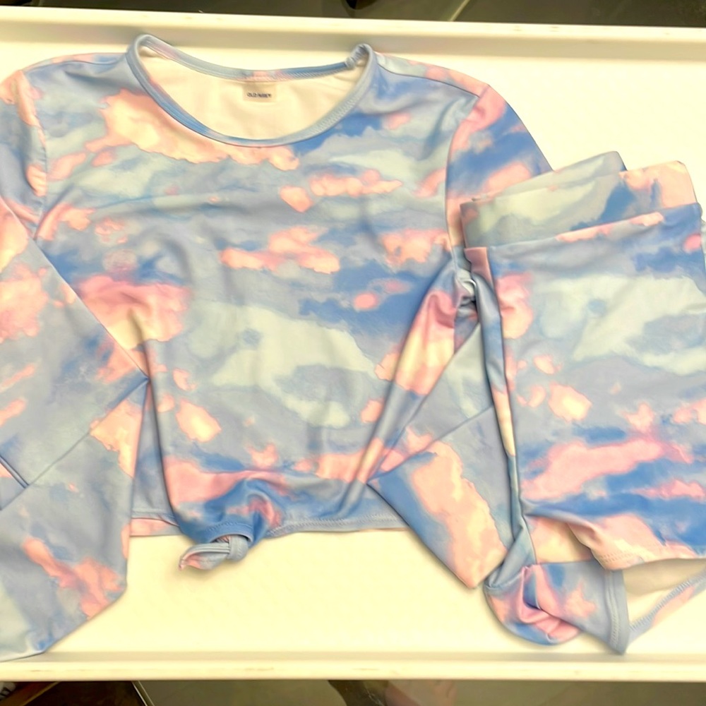 Old Navy Girls size L 10/12 2 piece bathing suit